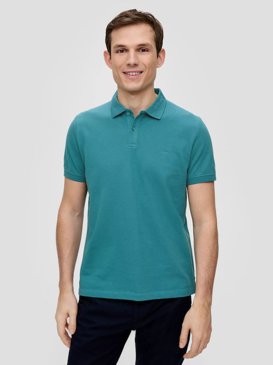 S.Oliver Herren Kurzarmshirt Polo Petrol