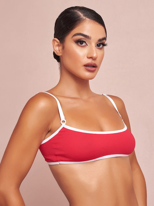 Comfort Women's Bra without Padding Red