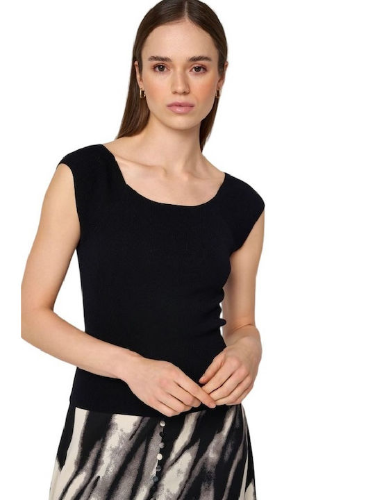 Ale - The Non Usual Casual Women's Sleeveless Sweater Black