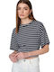 Ale - The Non Usual Casual Women's T-shirt Striped Blue