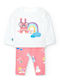 Boboli Kinder Set mit Leggings 2Stück Off-white