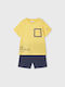 Kids' Set with Shorts Summer 2pcs Yellow Be Brave