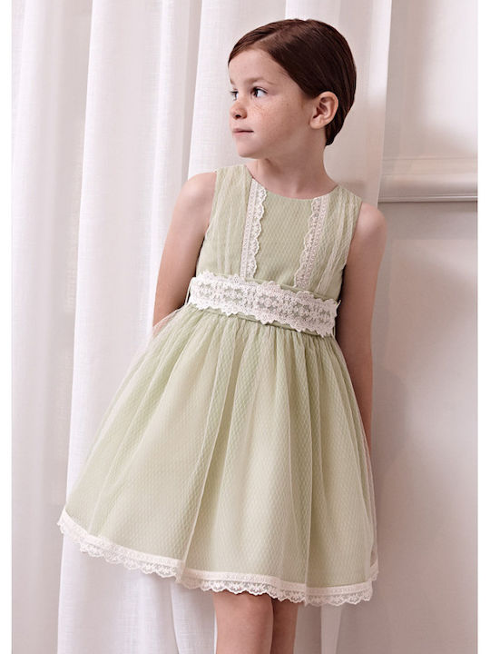 Abel & Lula Kids Dress Tulle Green