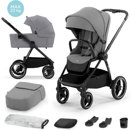 Kinderkraft Nea Reglabil 2 în 1 Cărucior pentru copii Potrivit pentru Nou-născut Platinium Grey