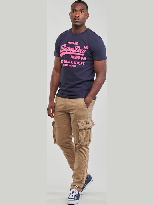 Superdry Neon Vl T-shirt Navy Blue