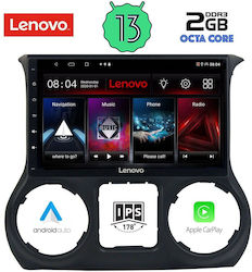 Lenovo Car-Audiosystem für Jeep Wrangler 2014-2017 (Bluetooth/USB/AUX/WiFi/GPS/Apple-Carplay/Android-Auto) mit Touchscreen 10"