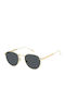 David Beckham Unisex Sunglasses with Gold Metal Frame and Gray Lens DB 1142/S J5G/IR