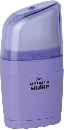 Serve Sharp Διπλή Ξύστρα Μωβ