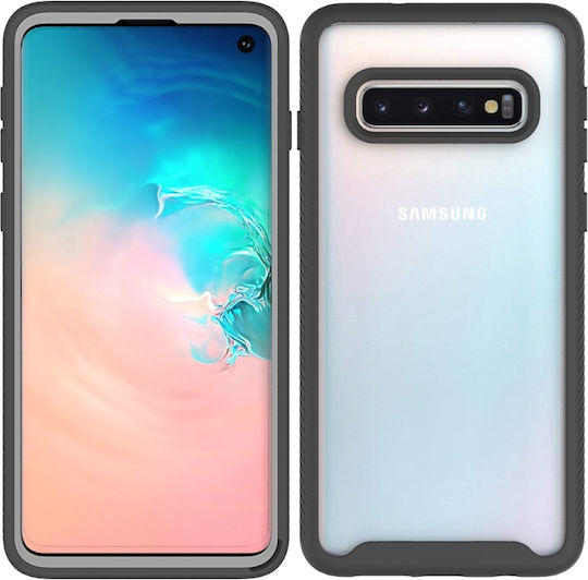 Starry Sky Solid Color Series Shockproof Back Cover Plastic / Silicone Black (Galaxy S10)