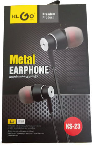 KLGO Ks-23 In-ear Handsfree Ακουστικά με Βύσμα 3.5mm Ασημί