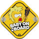 Koupakoupa Baby on Board Car Sign with Suction Cup The Simpsons