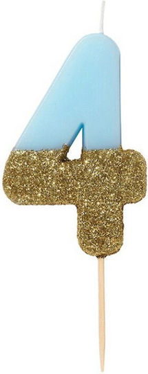 Talking Tables Κεράκι Γενεθλίων σε Μπλε Χρώμα BDAY-CANDLE-BLUE-4