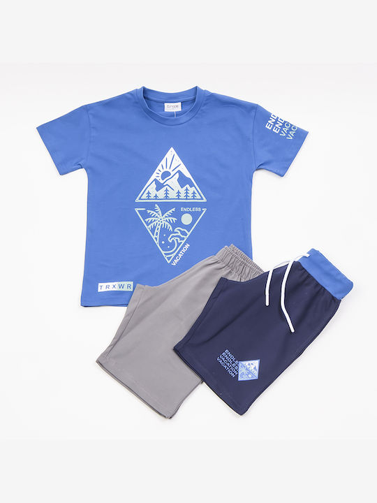 Trax Kids Set with Shorts Summer 3pcs Blue