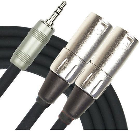 Granite Cable 2 x XLR male - 3.5mm male Γκρι 0.5m NAKH40GN00081