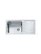 Macart Vasul Chiuvetă Dreapta Inox Satinat L100xW50cm Argintiu