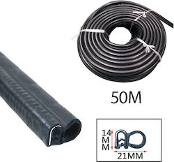 Rubbersealing Strip Protections for Car Doors 50m x 50m Black
