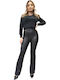 Dama Tesatura Pantaloni Negru