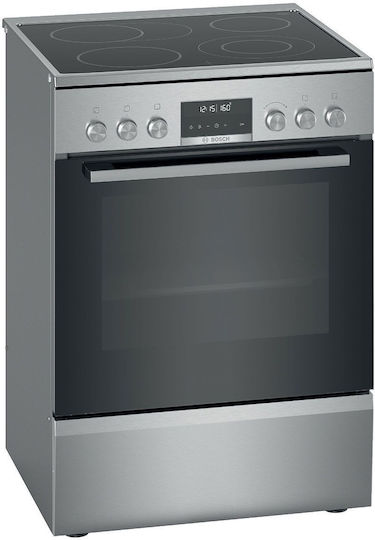 Bosch Herd 63Es mit Keramikkochfeldern B60cm. Inox