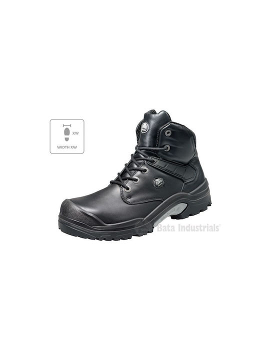 Bata Industrials Wasserdicht Stiefel Sicherheit Schwarz S3 mit Zertifizierung A, CI, E, ESD , FO , HI, HRO, SRC,WRU