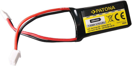 Patona Батерия Li-Po 3.7V 420mAh 25C 1S за Дрон 2 Бройки
