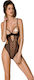 Passion Sexy Bodysuit Negru