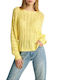 Attrattivo Women's Long Sleeve Sweater Yellow