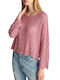 Attrattivo Women's Long Sleeve Pullover Pink