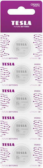 Tesla Batteries Batterien Lithium für Uhren CR2032 5Stück