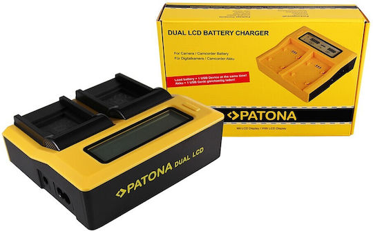 Patona Doppelter Batterieladegerät Lcd Usb Kompatibel mit Casio / Panasonic