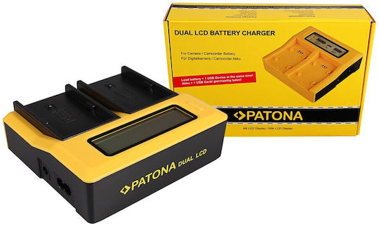 Patona Двойна Зарядно устройство за батерии Lcd Usb Съвместим с Sony