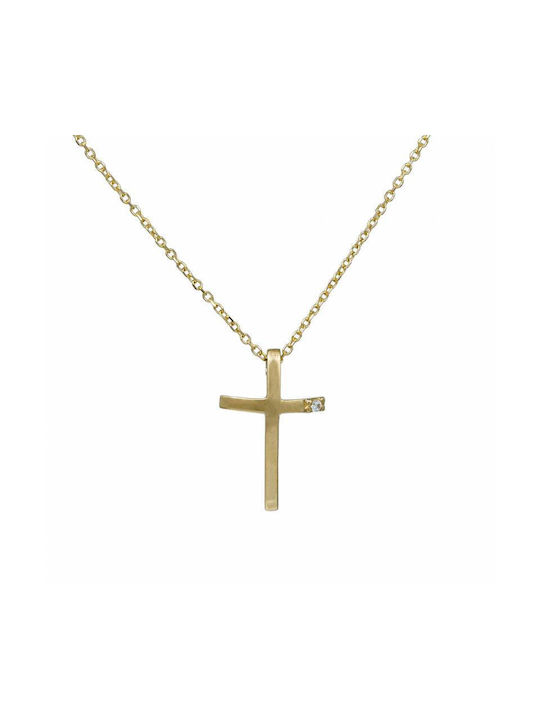 Damen Gold Kreuz 14K