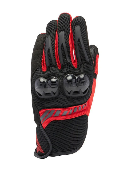 Dainese Mig 3 Air Tex Summer Men's Motorcycle Gloves Black/Red Lava