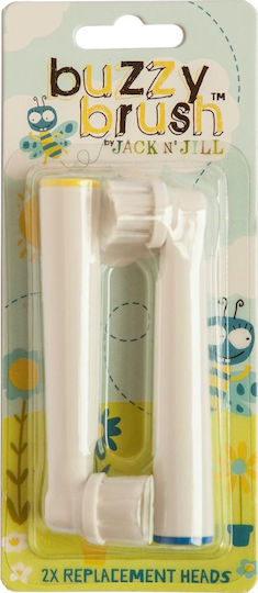 Jack n' Jill Replacement Heads for Electric Toothbrush Brush 2 Pieces for 3+ Years