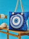 Whitegg Fabric Beach Bag Blue