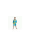 Interbaby Kids Bathrobe Turquoise with Hood