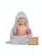 Kea Babies Hooded Baby Bath Towel Gray