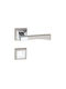 Import Hellas Lever Front Door with Rosette Right Z-034 Nickel Matt