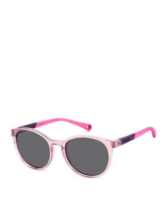 Polaroid Butterfly Kids Sunglasses with Polarized Lens Pink