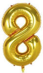 Balloon Number 8 Gold