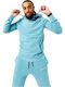 Sweatshirt with Hood Light Blue