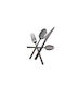 SP Tableware Σετ Μαχαιροπίρουνα Ανοξείδωτα Μαύρα 24τμχ