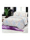 To megalo pazari Sheet Sets Semi-Double with Elastic 135x200+20cm. Embrime 4pcs