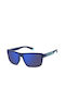 Polaroid Men's Sunglasses with Navy Blue Plastic Frame and Blue Mirror Lens PLD2158/S FLL/5X