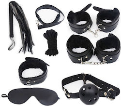 Pretty Lingerie BDSM Kit σε Μαύρο Χρώμα 7τμχ