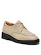 Women's Leather Oxford Shoes Beige