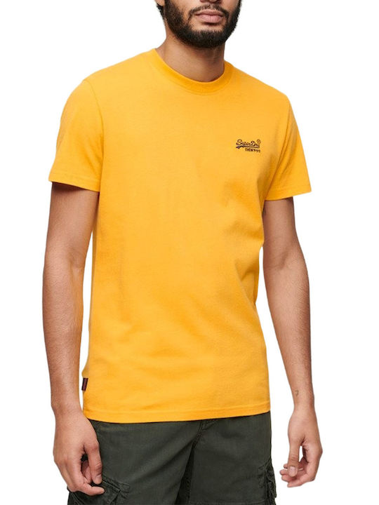 Superdry Ανδρικό T-shirt Κοντομάνικο Κίτρινο