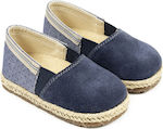 Espadrile boteza din material textil Albastru