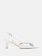 Plato Pointed Toe White Heels