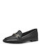 Leather Women's Moccasins in Black Color