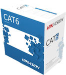 Hikvision U/UTP Cat.6 Καλώδιο Δικτύου Ethernet χωρίς ακροδέκτες 305m Λευκό 1τμχ